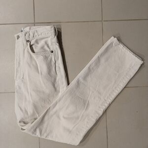 AGOLDE White 90s Jean 100% Cotton High Rise Sz 25